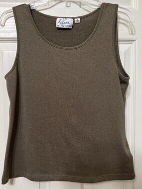 Olive green sleeveless tank top